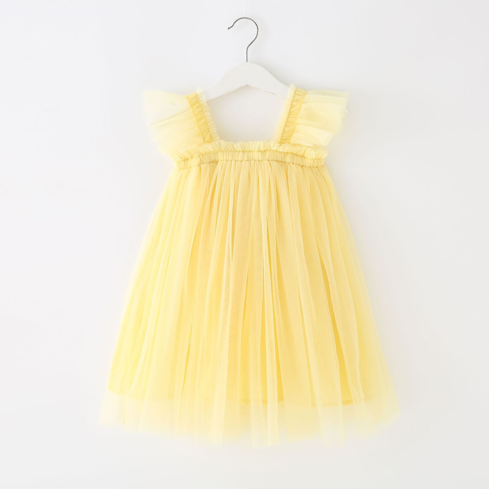 Toddler Baby Girl Princess Dress Cute Ruffle Mesh Fairy Tulle Tutu Dress Photograph Outfit Summer Clothtes Birthday Gift 6M-5T